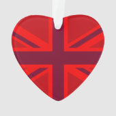 Red Keep Calm heeft Jouw tekst op vlag van de Unie Ornament (achterkant)