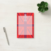 Red Keep Calm heeft Jouw tekst op vlag van de Unie Post-it® Notes (Kantoor)