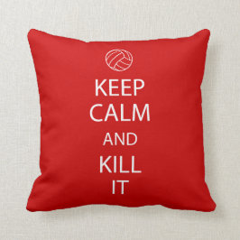 Red Keep Calm Volleyball Pillow Kussen