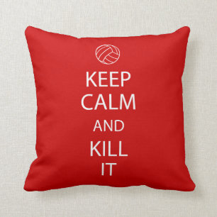 Red Keep Calm Volleyball Pillow Kussen