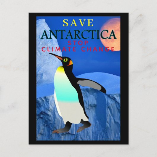 Red Keizerpinguïn Vollemaan Gletsjer Antarctica Briefkaart (Voorkant)