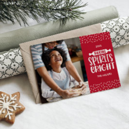 Red | Kerst Bakken Geesten Bright Foto Feestdagenkaart