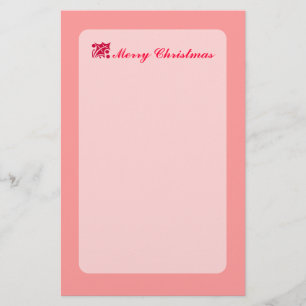 Red kerst Holly Leaf Briefpapier