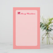 Red kerst Holly Leaf Briefpapier (Staand voorkant)