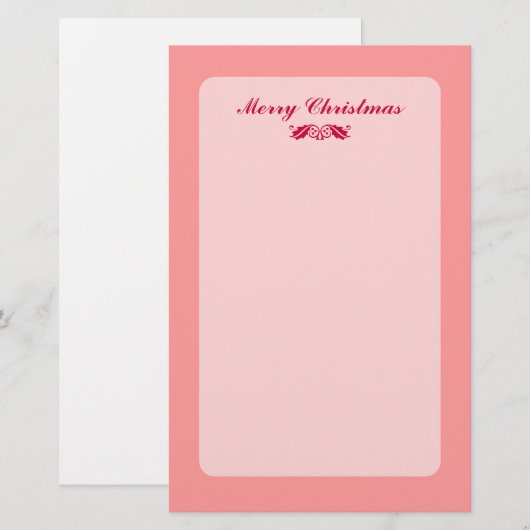 Red kerst Holly Leaves Briefpapier (Voorkant / Achterkant)