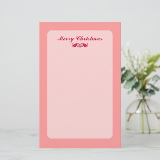 Red kerst Holly Leaves Briefpapier (Staand voorkant)