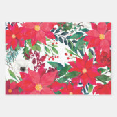 Red kerst Poinsettia Inpakpapier Vel (Voorkant 2)