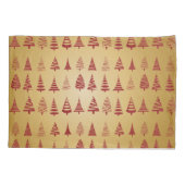 Red kerstboom modern op Gold Kussensloop (Achterkant)