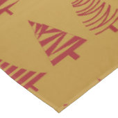 Red kerstboom modern op Gold Tafelkleed (Gekanteld)