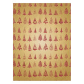 Red kerstboom modern op Gold Tafelkleed (Voorkant)