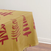 Red kerstboom modern op Gold Tafelkleed (Voorbeeld)