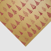 Red kerstboom modern op Gold Tissuepapier (Detail)