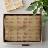 Red kerstboom modern op Gold Tissuepapier (Geschenk)