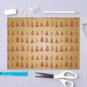 Red kerstboom modern op Gold Tissuepapier (Craft)