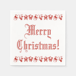 Red Kerstcute Funny Santa Claus Pattern Servet