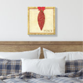 Red Kerstdecoration Love Canvas Afdruk (Insitu (Slaapkamer))