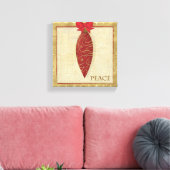 Red Kerstdecoration Love Canvas Afdruk (Insitu (Woonkamer))