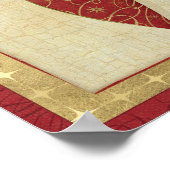 Red Kerstdecoration Love Poster (Hoek)