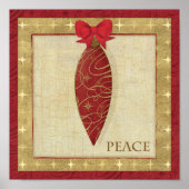 Red Kerstdecoration Love Poster (Voorkant)
