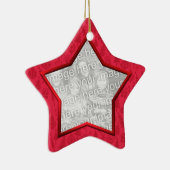 Red Kerstdecorative Star-foto Keramisch Ornament (Rechts)