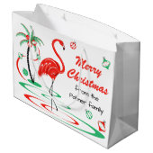 Red Kerstfeestjes Merry kerstsms grote Groot Cadeauzakje (Achterkant Gekanteld)