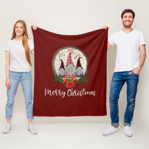 Red Kerstgnomen Trendy Elves Fleece Deken