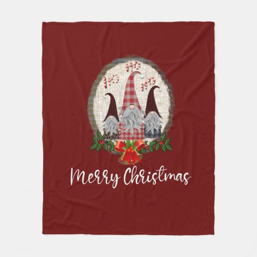 Red Kerstgnomen Trendy Elves Fleece Deken (Voorkant)