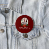 Red Kerstgnomen Trendy Elves Ronde Button 7,6 Cm (In situ)