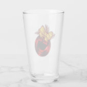 Red Kerstmis Bauble Kerstmis Glas (Achterkant)