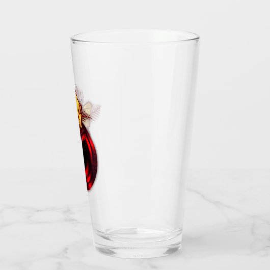 Red Kerstmis Bauble Kerstmis Glas (Links)