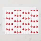 Red Kerstmis Baubles decoratieve fotoplatte kaart (Achterkant)