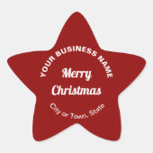 Red Kerstmis Business Star-Sticker Ster Sticker (Voorkant)