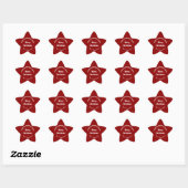 Red Kerstmis Business Star-Sticker Ster Sticker (Vel)