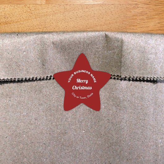 Red Kerstmis Business Star-Sticker Ster Sticker