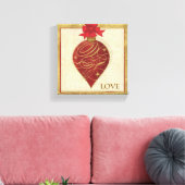 Red Kerstmis DŽcor Hope Canvas Afdruk (Insitu (Woonkamer))