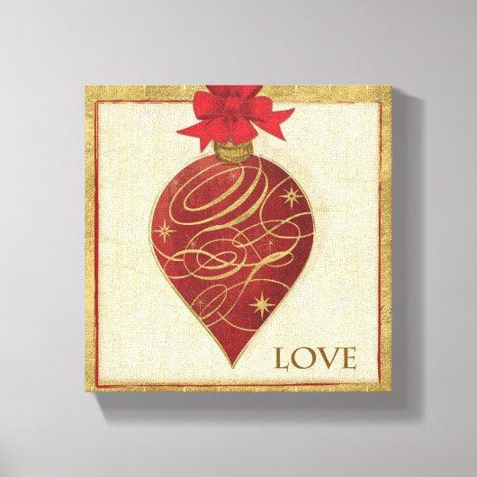 Red Kerstmis DŽcor Hope Canvas Afdruk (Voorkant)