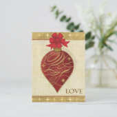 Red Kerstmis DŽcor Hope Feestdagenkaart (Staand voorkant)