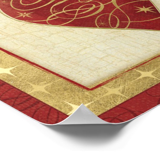 Red Kerstmis DŽcor Hope Poster (Hoek)