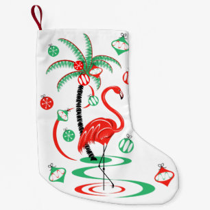 Red Kerstmis Flamingo Baubles dubbelzijdig Kleine Kerstsok