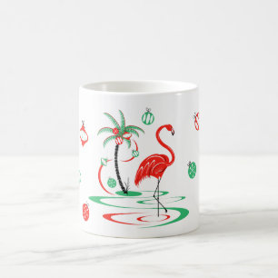Red Kerstmis Flamingo Baubles mok