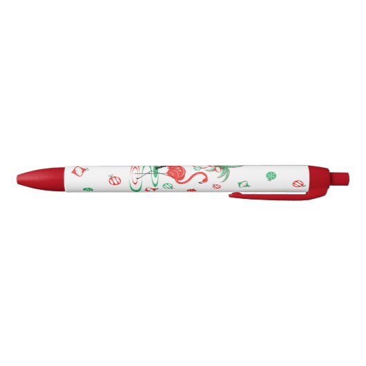 Red Kerstmis Flamingo Baubles pen (Bodem)