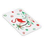 Red Kerstmis Flamingo flexibele magneet horizontaa (Rechterzijde)