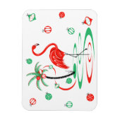 Red Kerstmis Flamingo flexibele magneet horizontaa (Verticaal)