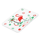 Red Kerstmis Flamingo flexibele magneet horizontaa (Linkerzijde)