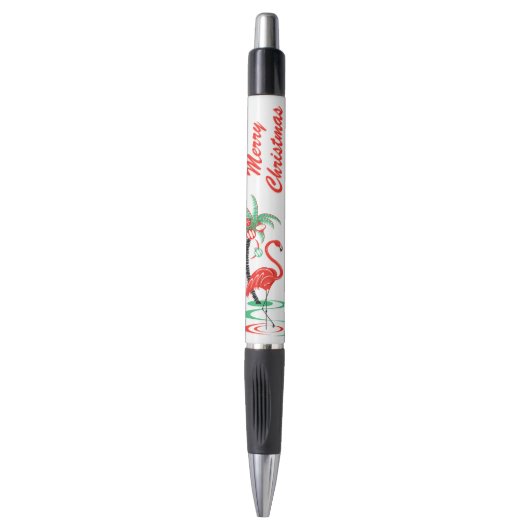 Red Kerstmis Flamingo Kerstmis Emmy Pen (Voorkant Verticaal)