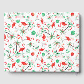 Red Kerstmis Flamingo Multi-gastenboek Gastenboek (Achterkant)