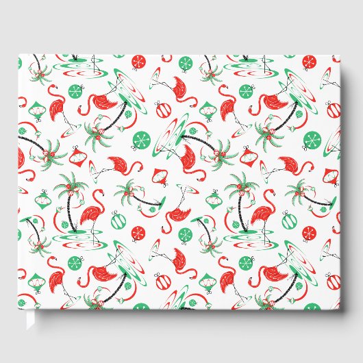 Red Kerstmis Flamingo Multi-gastenboek Gastenboek (Voorkant)