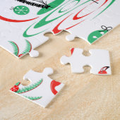 Red Kerstmis Flamingo Multi jigzaag Legpuzzel (Zijkant)