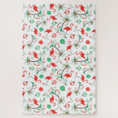 Red Kerstmis Flamingo Multi jigzaag Legpuzzel (Verticaal)
