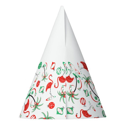 Red Kerstmis Flamingo Multi-party pet Feesthoedjes (Achterkant)